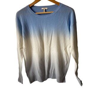 Joie crew neck cashmere sweater ombre blue gray long sleeve women S casual